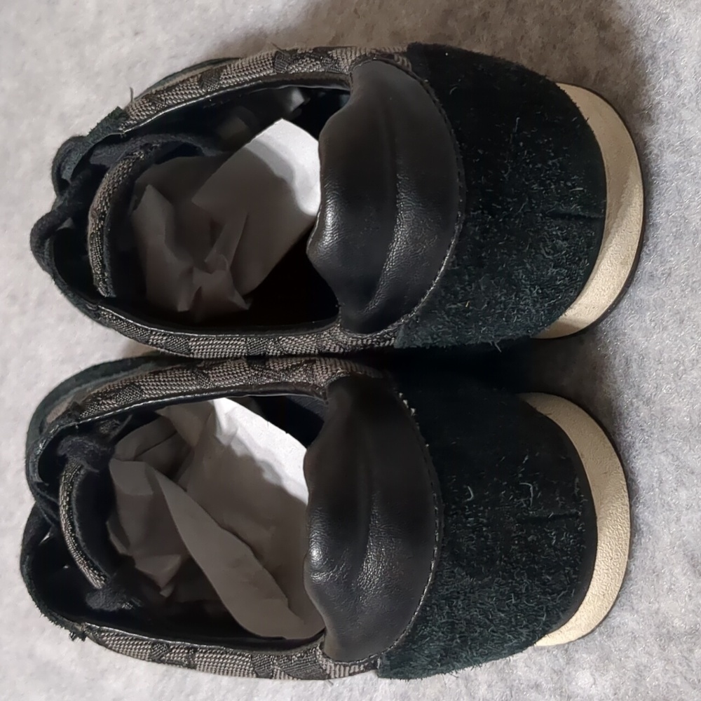 Coach Kelson Black Monogram Logo Lace Tie Sneaker women size 9.5B - Picture 3 of 8